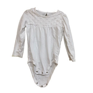 Carters long sleeve white top eyelit detail 24 months.